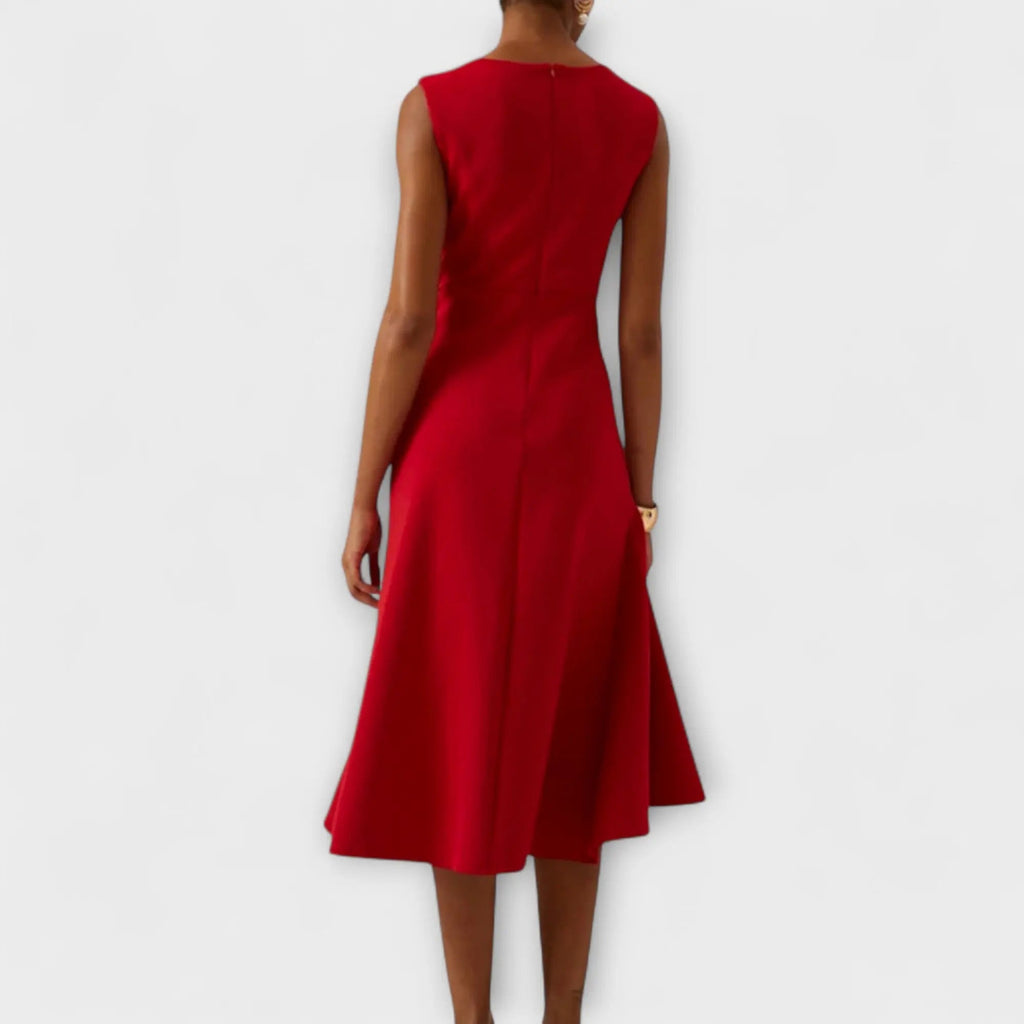 Eira Asymmetric Ruffle Midi Dress - view 13