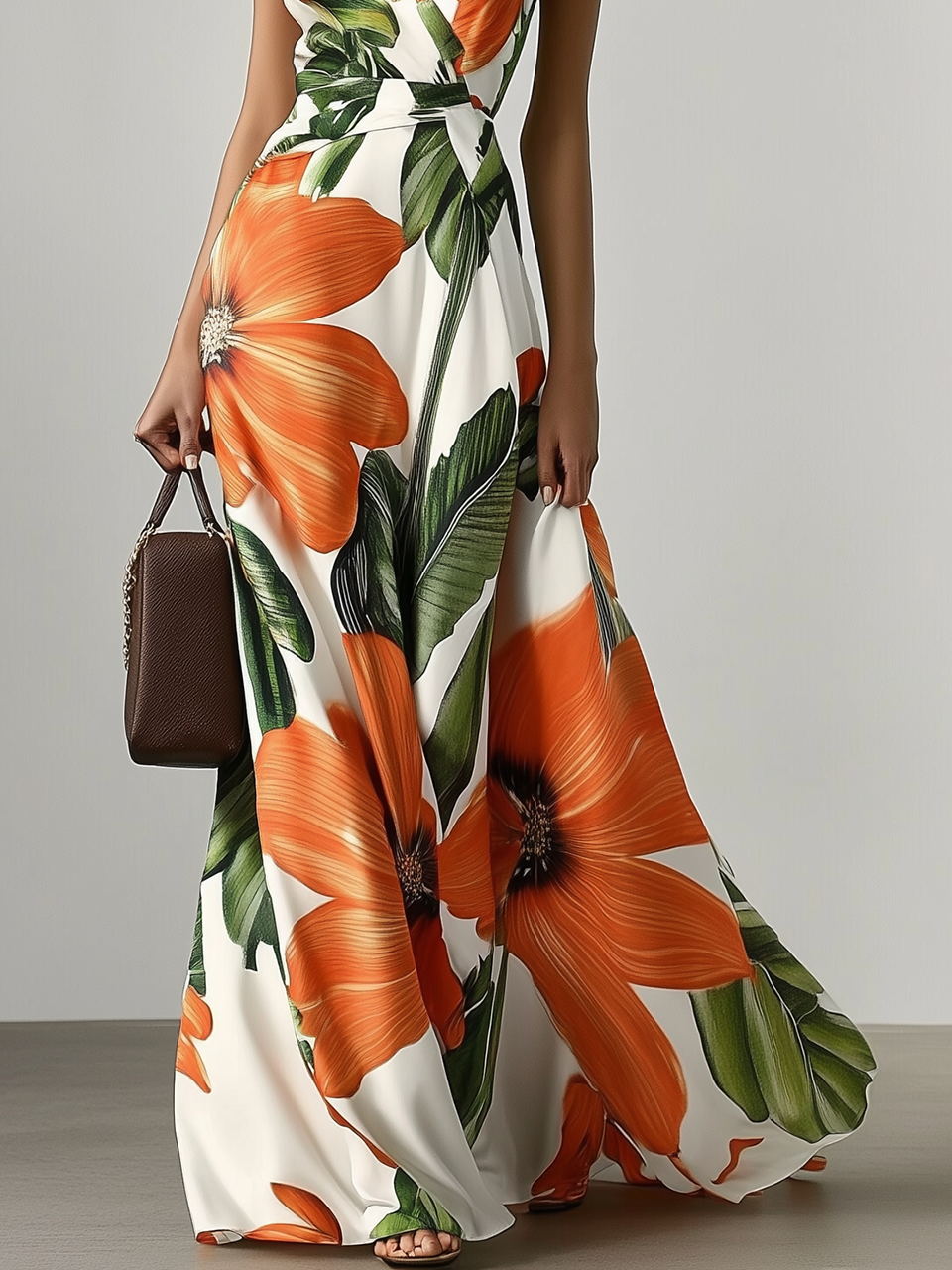 Mirabel Floral A-Line Maxi Dress with Pockets - view 5
