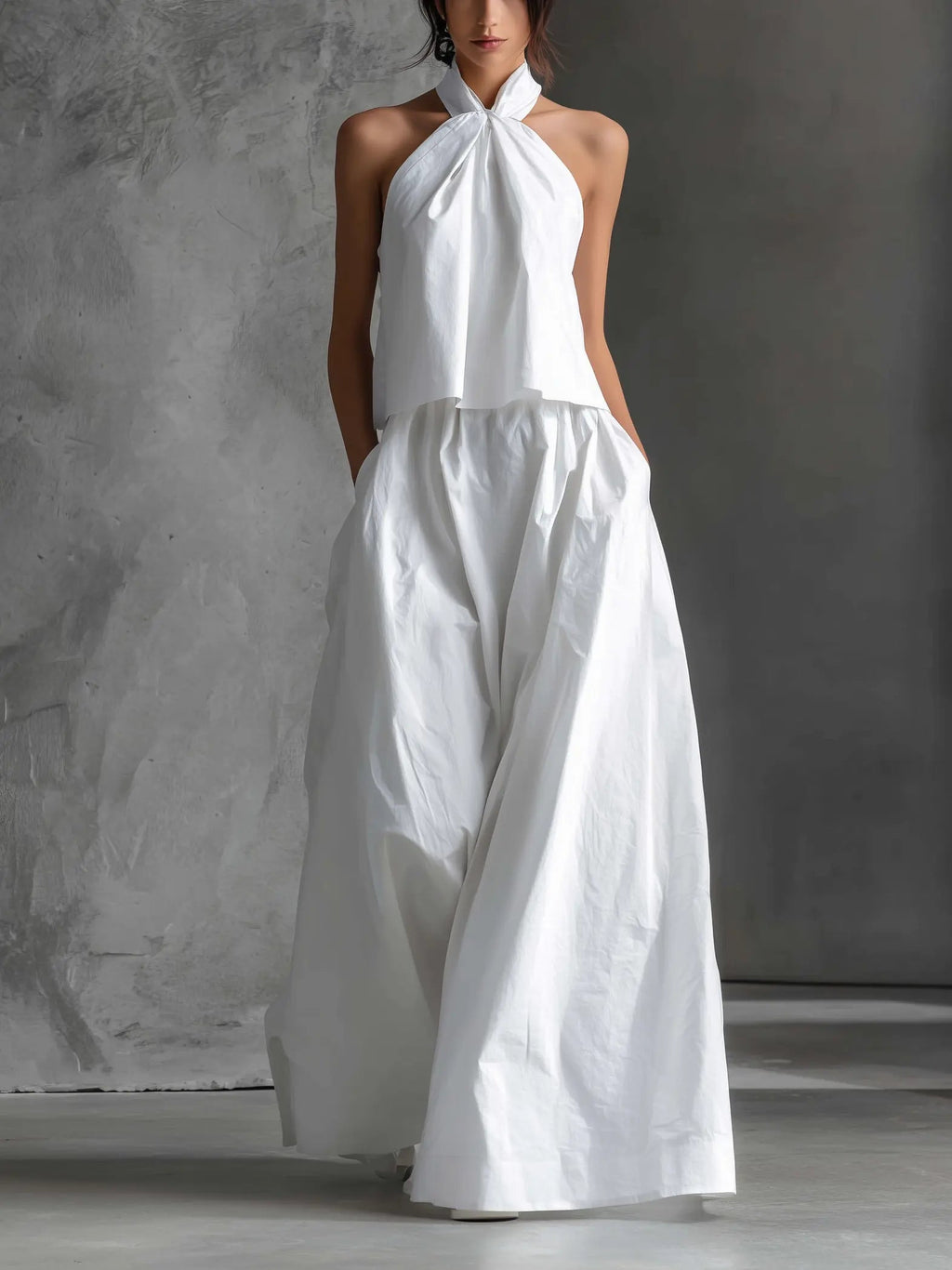 Quinn Halter Top and Skirt Set - front view