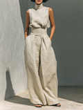 Nyla Wide-Leg Pants and Top Set - front view