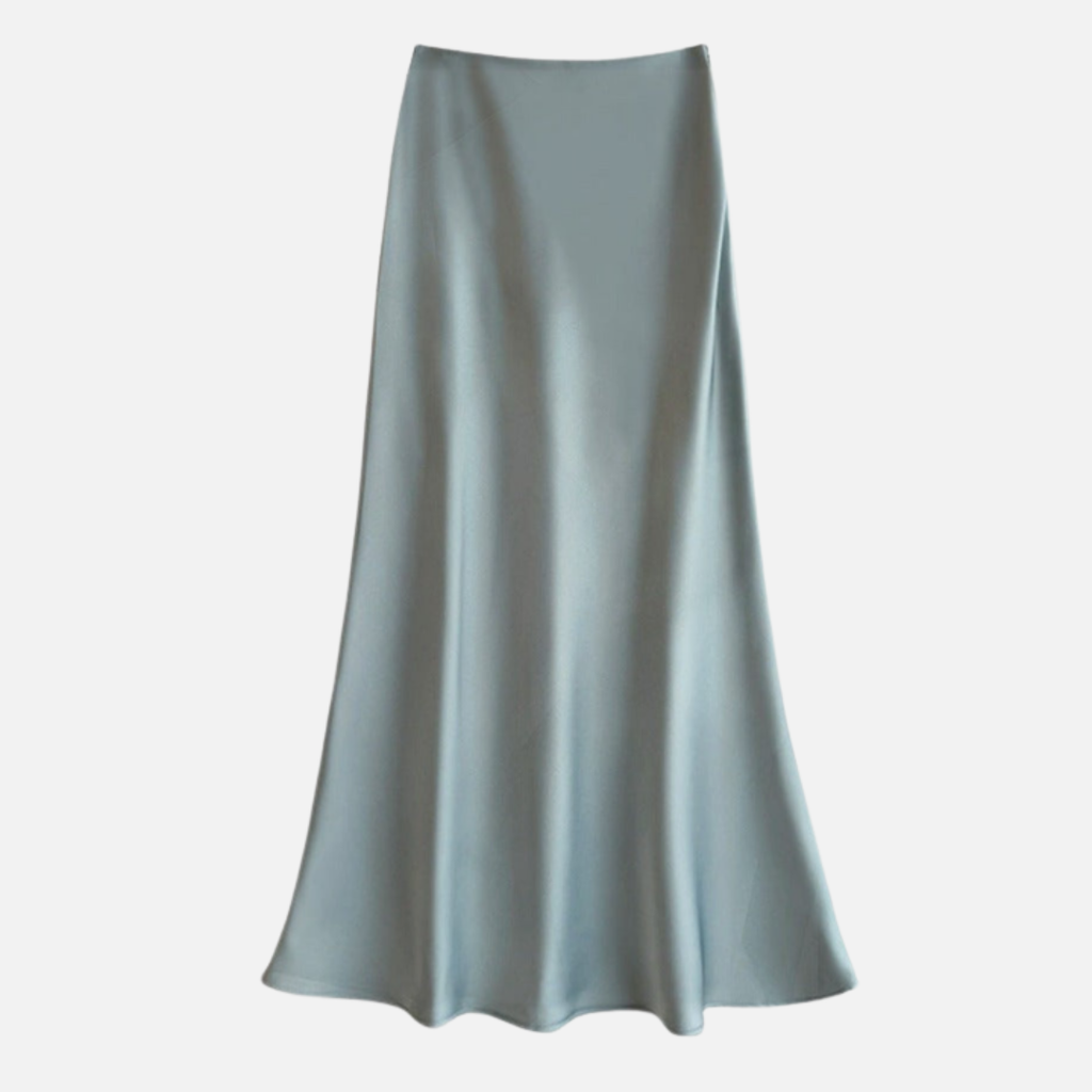 Marisol | Sheeny Satin Bias Cut Long Skirt for Women