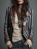 Avenorix | Floral Print Blazer with Structured Shoulder for Women