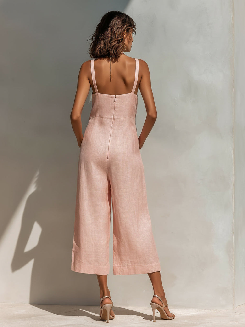Thea Wide-Leg Cropped Jumpsuit - view 8