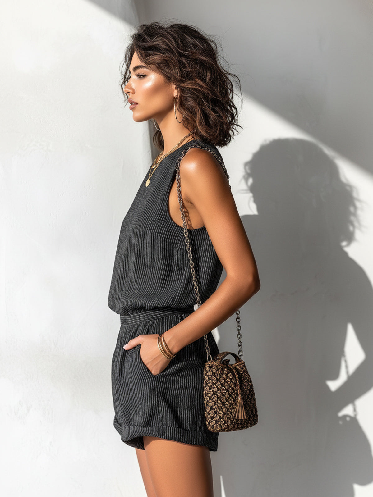 Ines Striped Romper - view 7