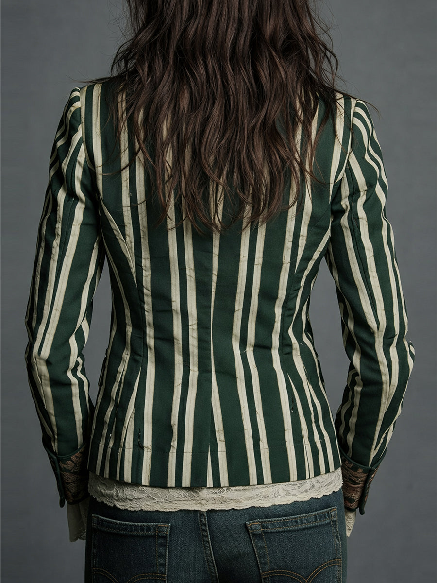 Avenorix | Floral Print Blazer with Structured Shoulder for Women