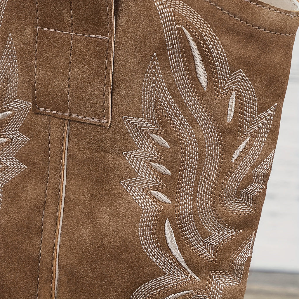 Genevieve Western Stacked Heel Boots - view 6