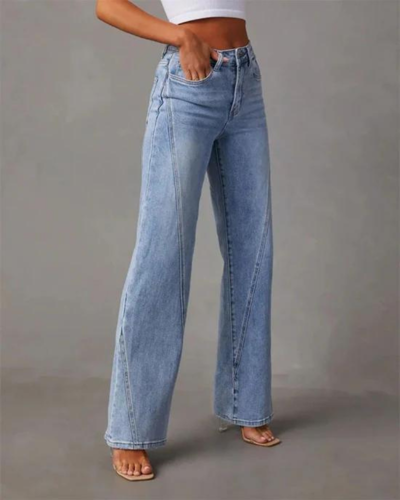 Women's Wide-Leg Jeans with High Waist