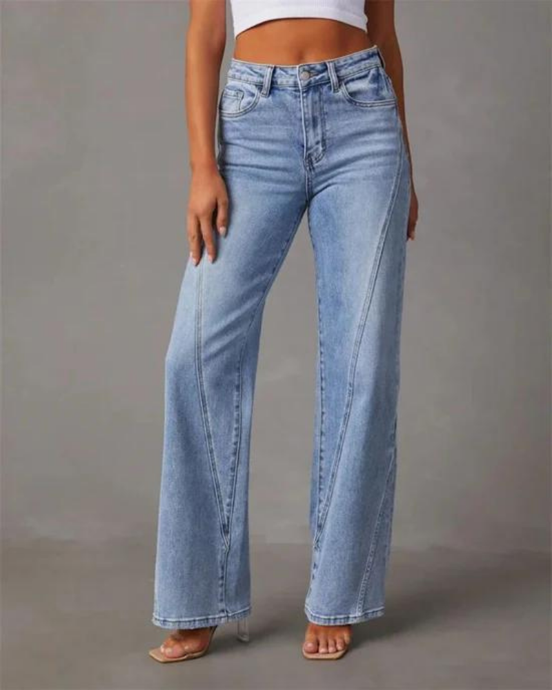 Women's Wide-Leg Jeans with High Waist
