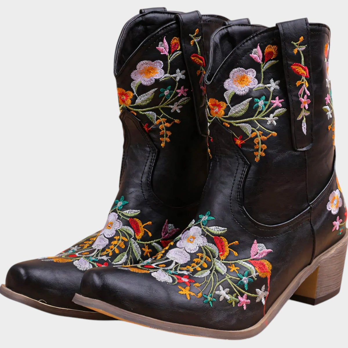 Women's Cowboy Boots Floral Embroidered Western Inspired