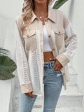 Sienna Oversized Button Front Shirt Jacket - front view
