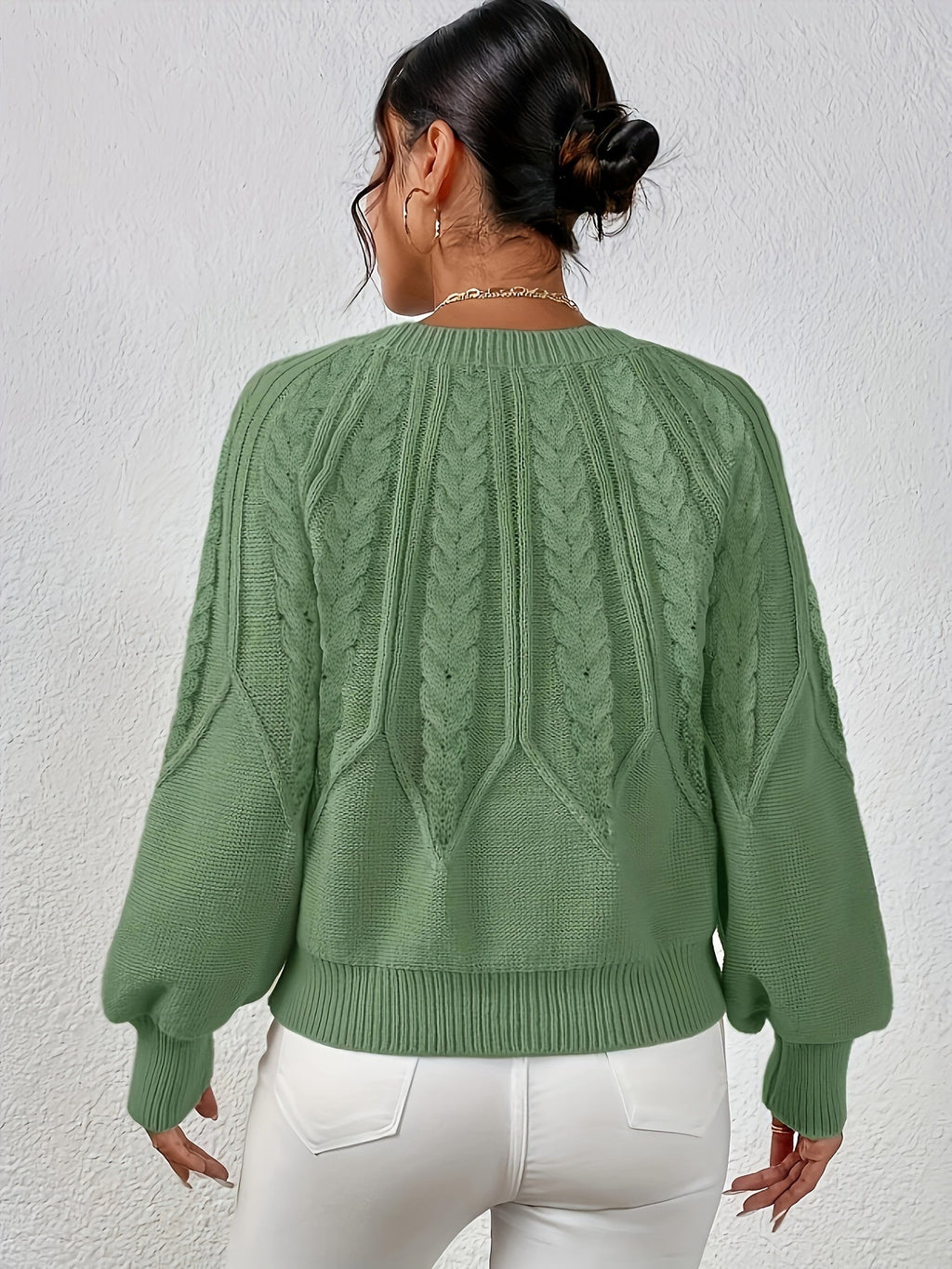 Sara Cable Knit Loose Fit Sweater - view 2