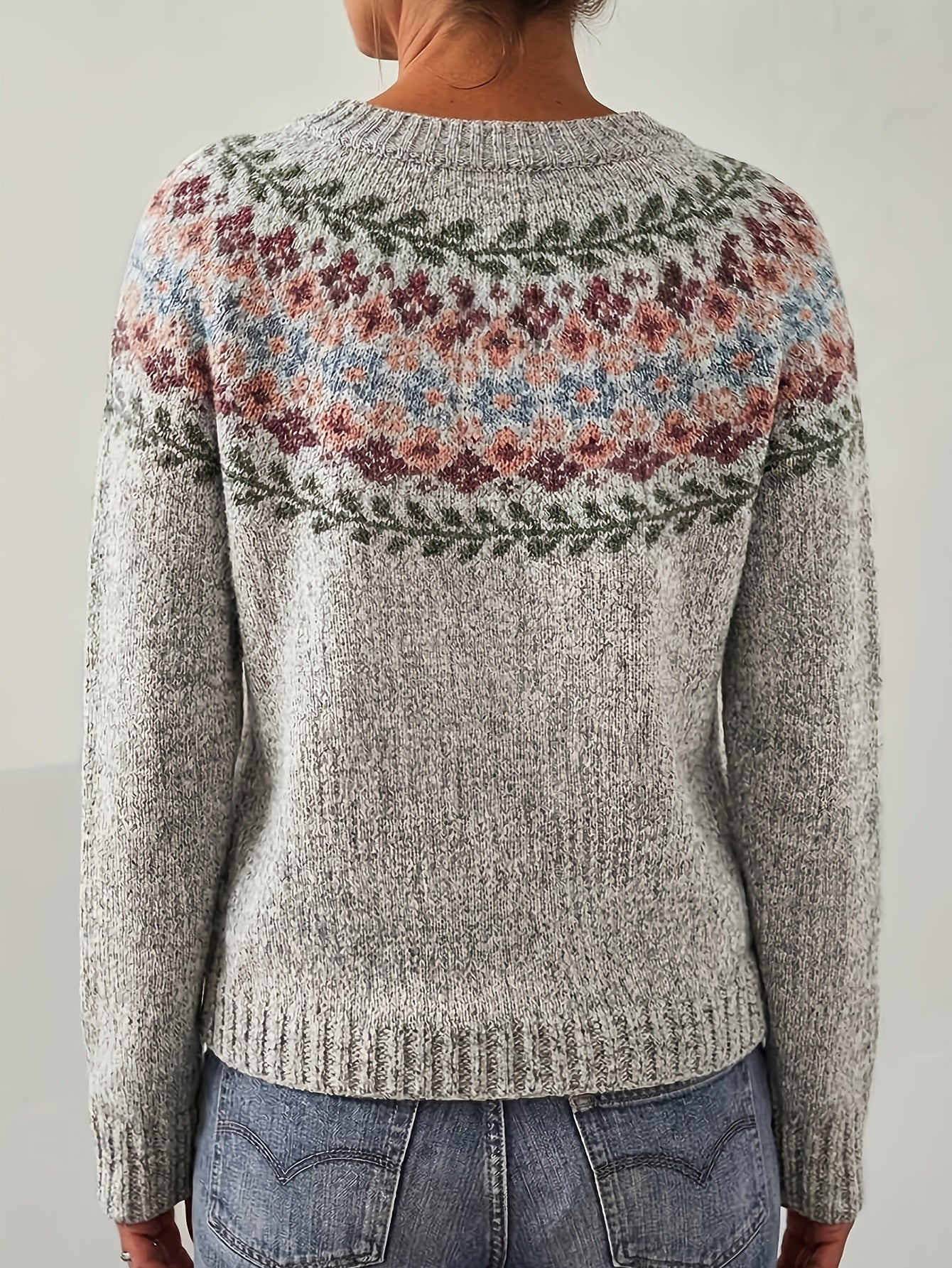 Faye Fair Isle Round Neck Sweater - view 2