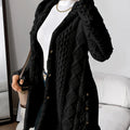 Celia Jacquard Textured Button Front Longline Cardigan - front view
