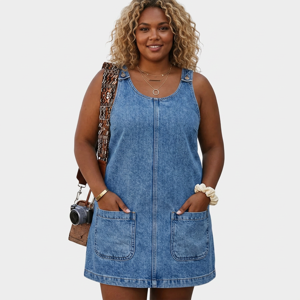 Delia | Relaxed Denim-Look Dress