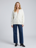 Alma Oversized V Neck Layered Cardigan - front view