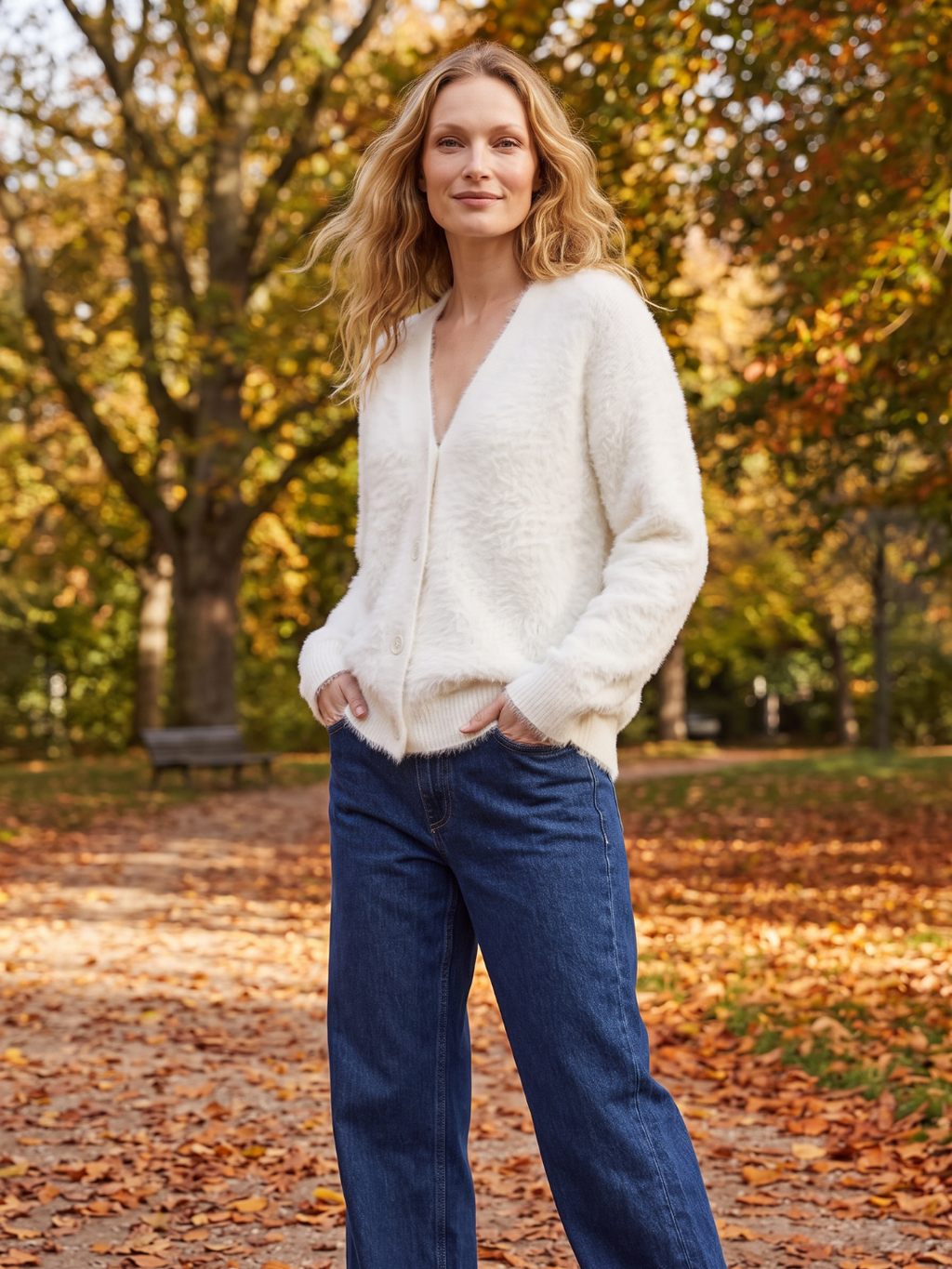 Alma Oversized V Neck Layered Cardigan - view 13
