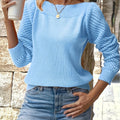 Verity Pointelle Wide Neck Sweater - view 10