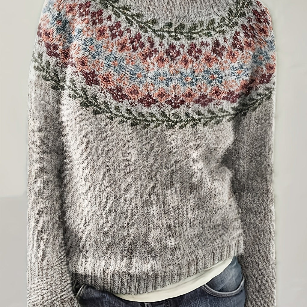 Faye Fair Isle Round Neck Sweater - view 3