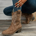 Genevieve Western Stacked Heel Boots - view 4
