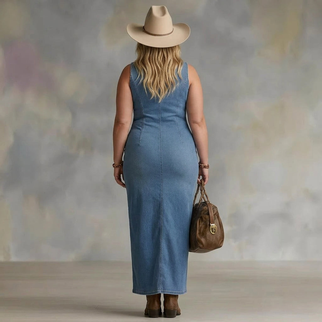 Noa Sleeveless Denim Dress