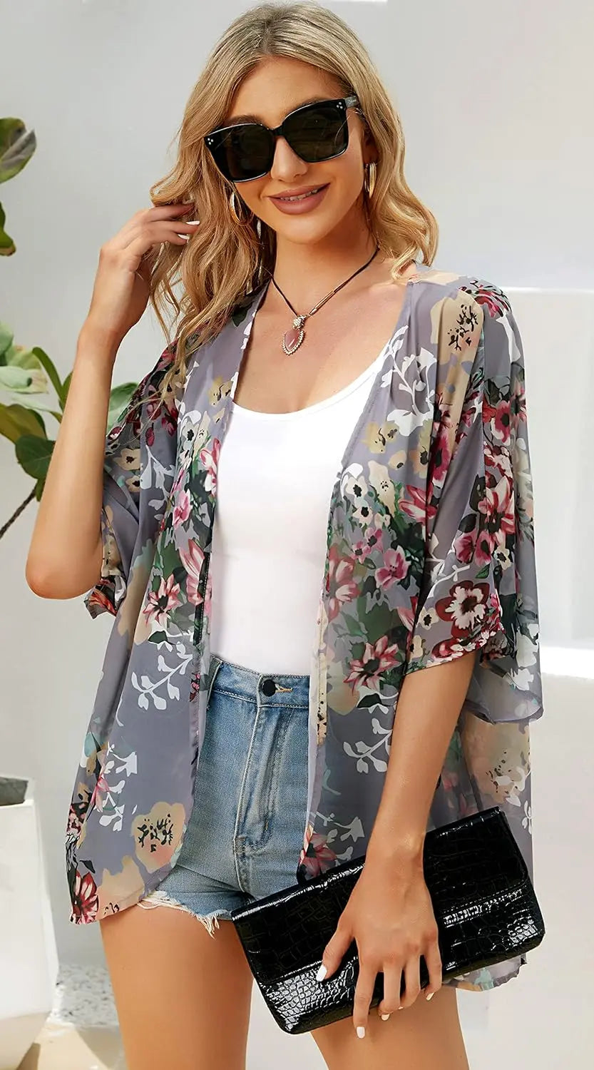 Della Floral Kimono Cardigan - view 5