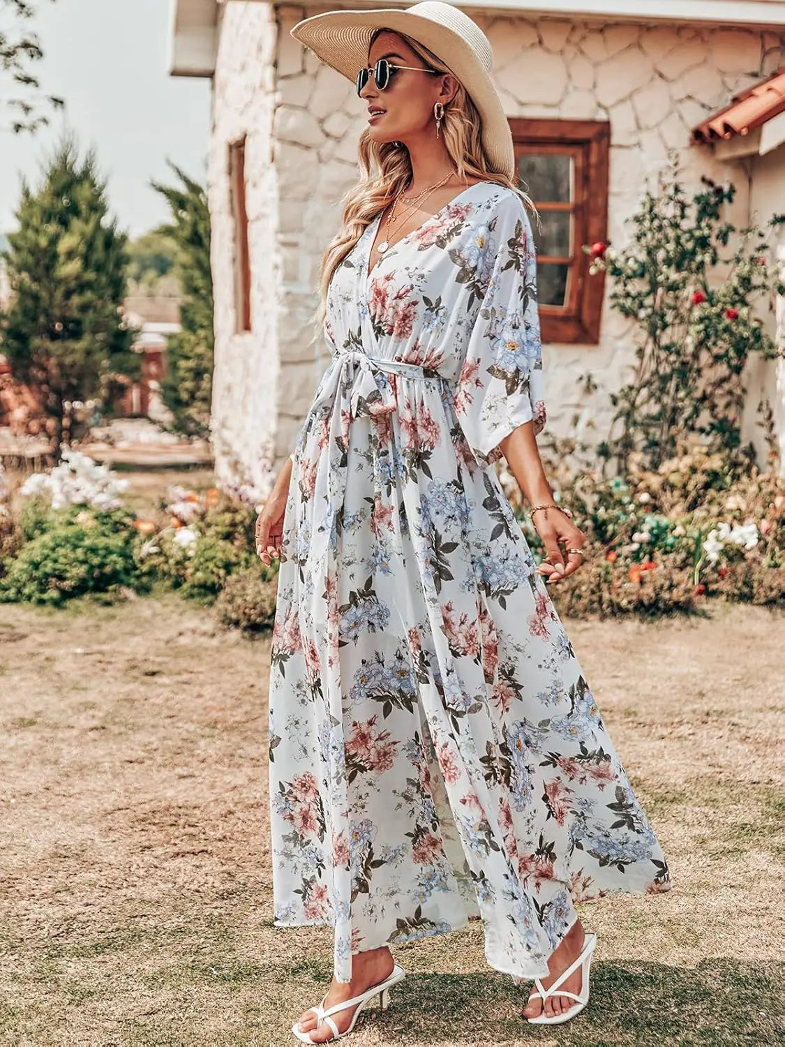 Juniper Floral Wrap Maxi Dress - view 3