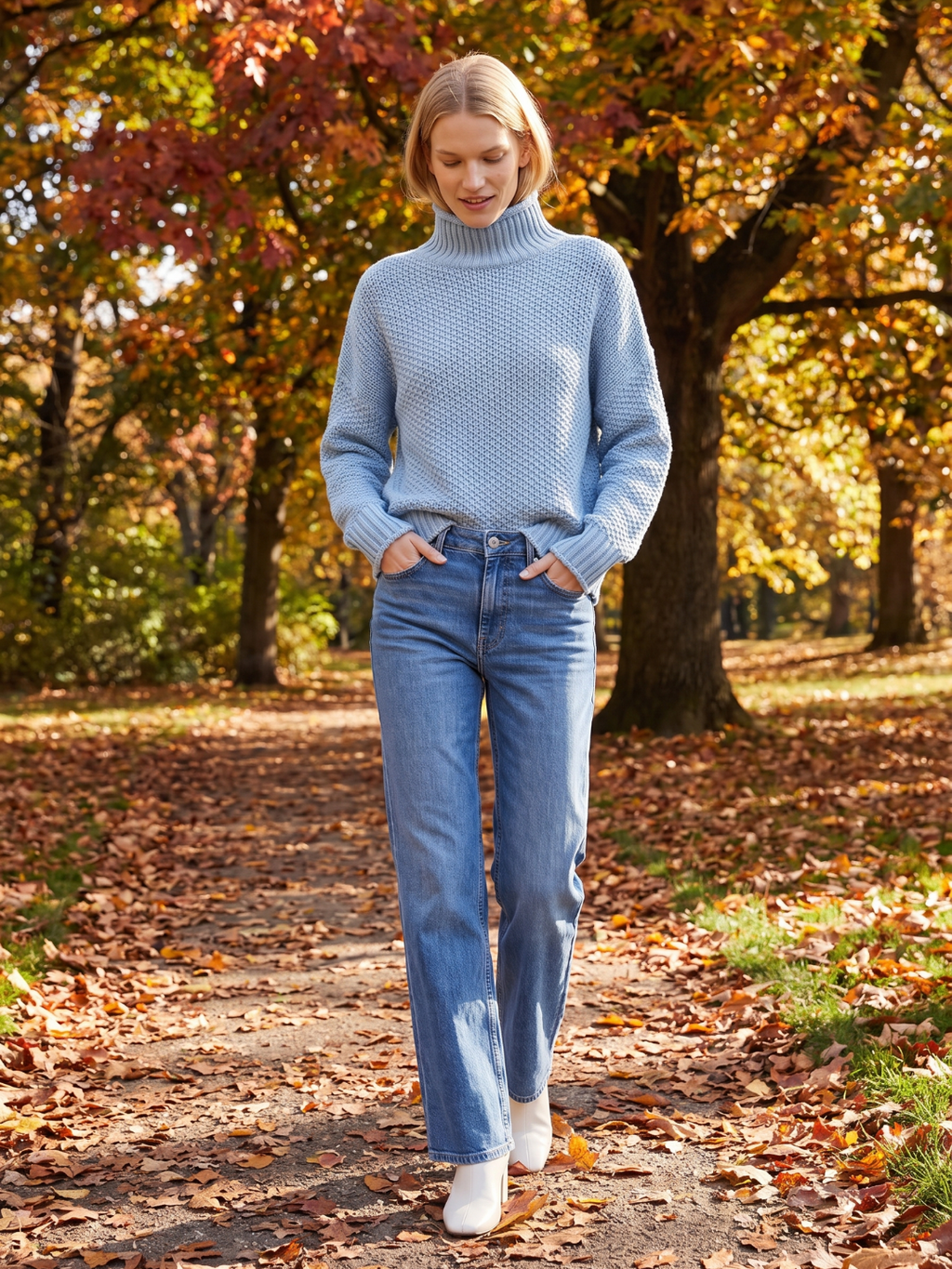 Valentina Turtleneck Loose Fit Pullover Sweater - view 10
