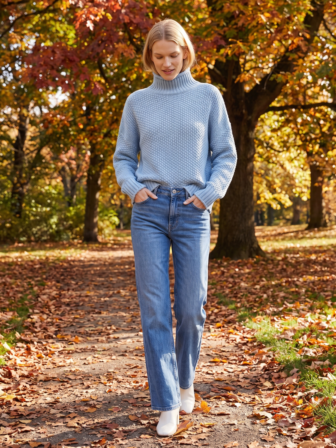 Valentina Turtleneck Loose Fit Pullover Sweater - view 10