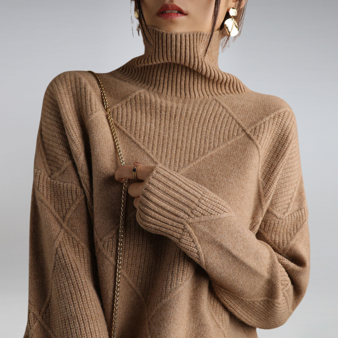 Penelope Women's Cashmere Turtleneck Sweater