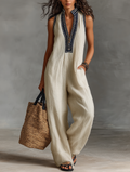 Georgia Relaxed Sleeveless Jumpsuit - front view