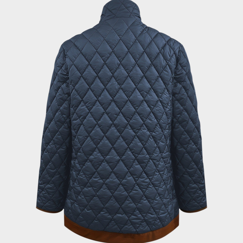 Women’s Quilted Jacket Casual Longline Button Front