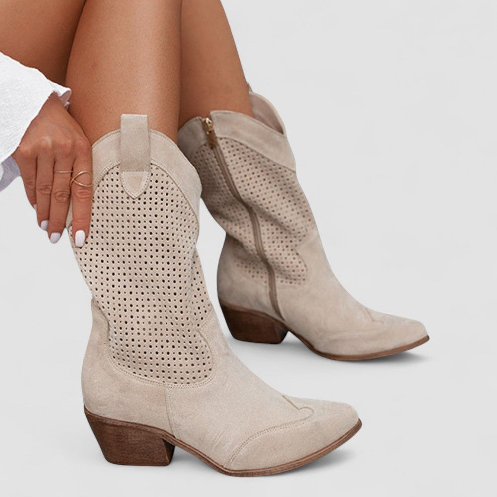 Rachel | Cushioned Western Ankle Boots with Gel Sole for Women