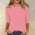 Meredith | Tousled Relaxed Round Neck Long Sleeve Top for Women