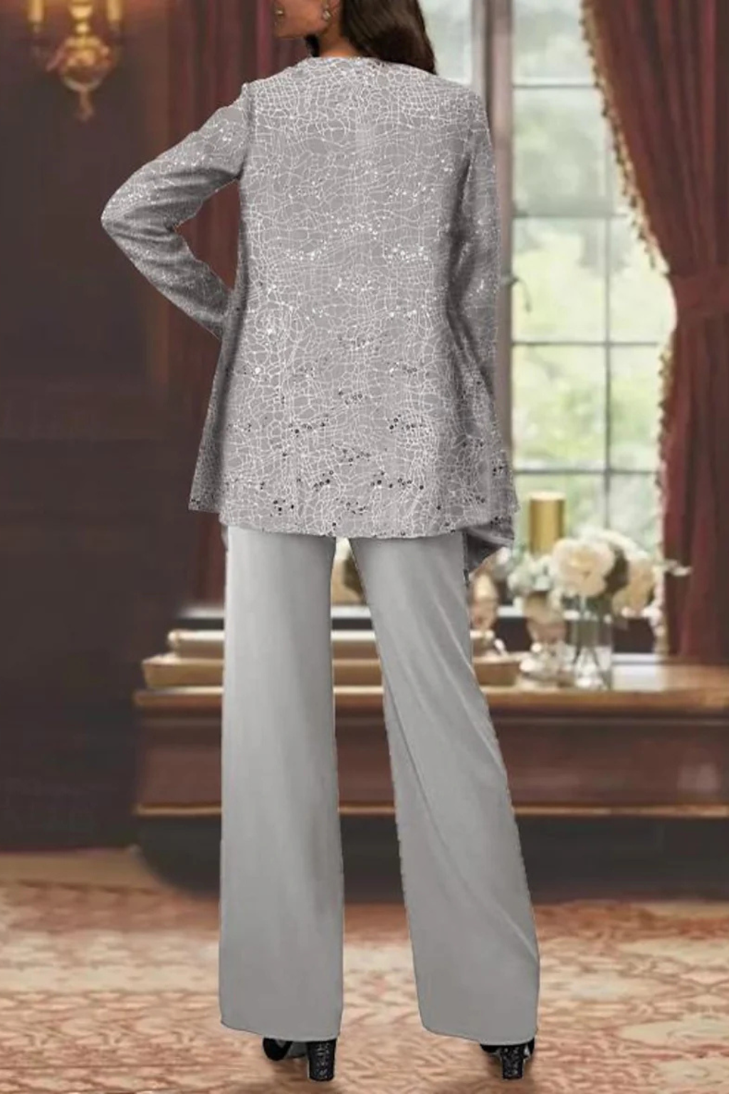 Elysia Women's Evening Set | Three-Piece Flowing Design for Formal Occasions