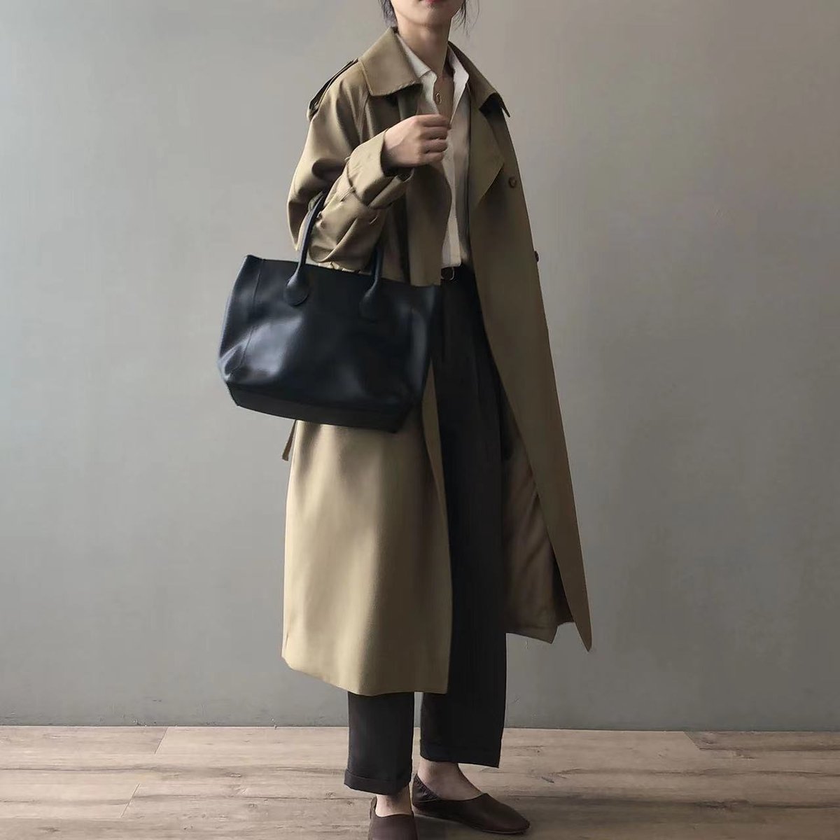 Elysia Women's Trench Coat | Double-Breasted, Water-Repellent Long Coat