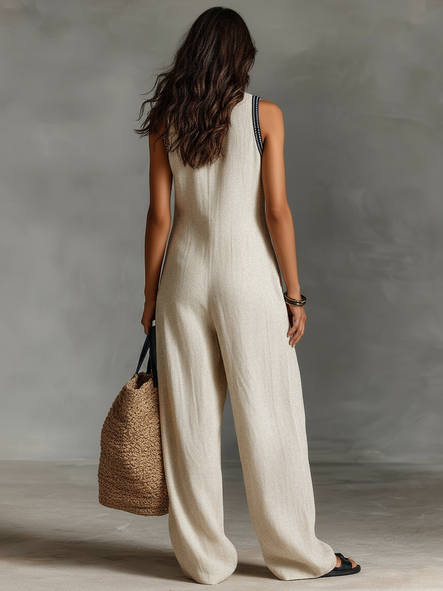 Georgia Relaxed Sleeveless Jumpsuit - view 3