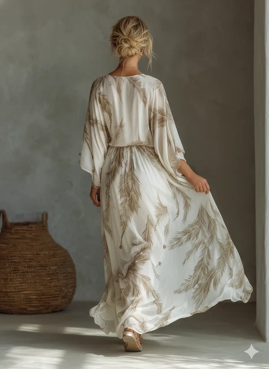 Rue Palm Print Maxi Dress - view 5