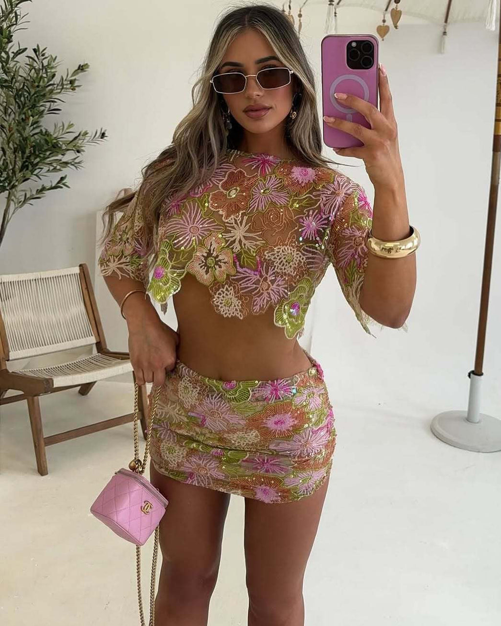 Effie Sequin Embroidered Two-Piece Set - view 4