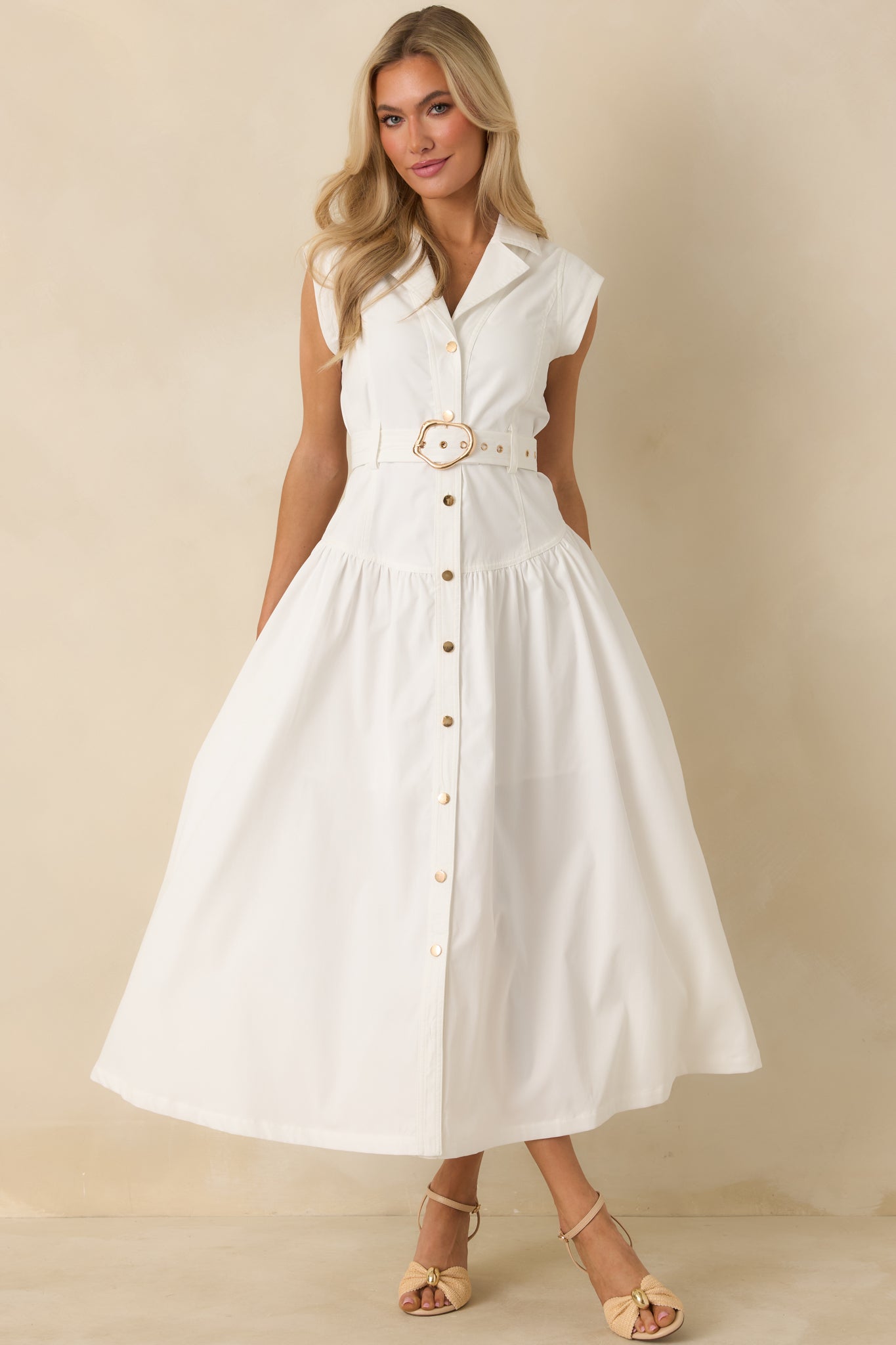 Rosalind Belted Sleeveless Maxi Dress - view 3