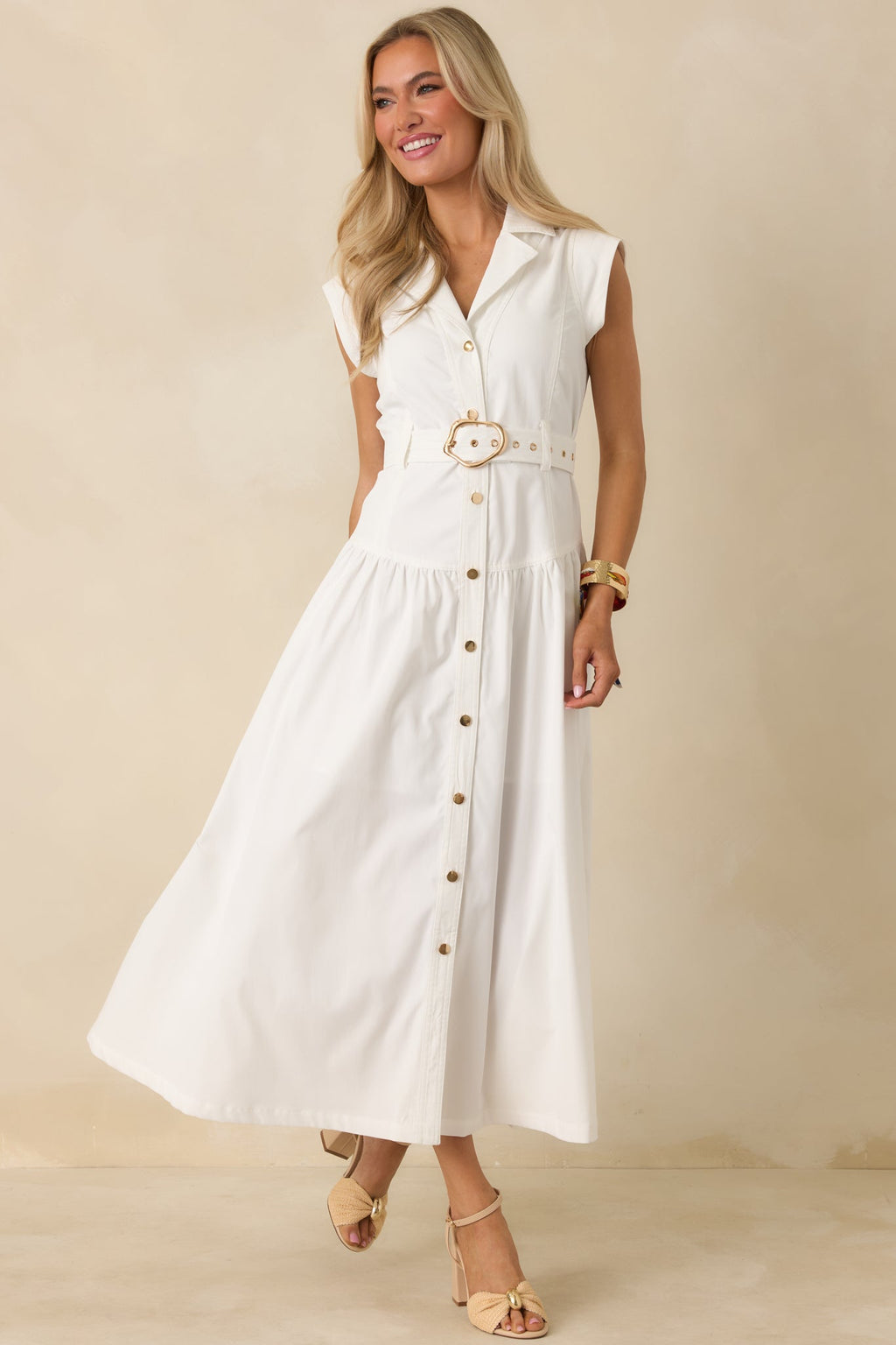 Rosalind Belted Sleeveless Maxi Dress - view 4