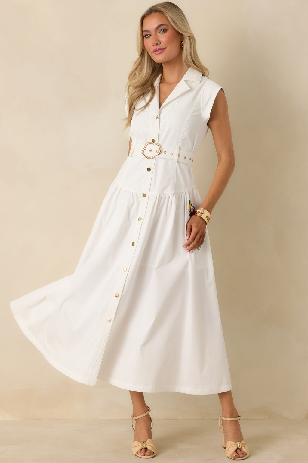 Rosalind Belted Sleeveless Maxi Dress - view 5