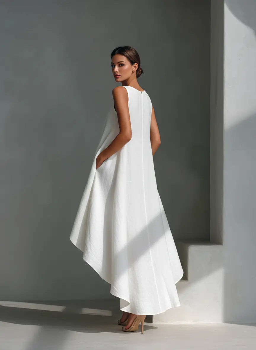 Astrid Asymmetric Hem Midi Dress - view 8