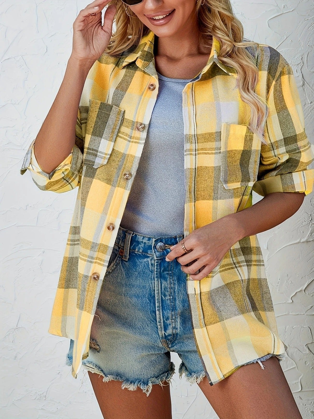 Opal | Steadfast Oversized Plaid Flannel Shirt for Women
