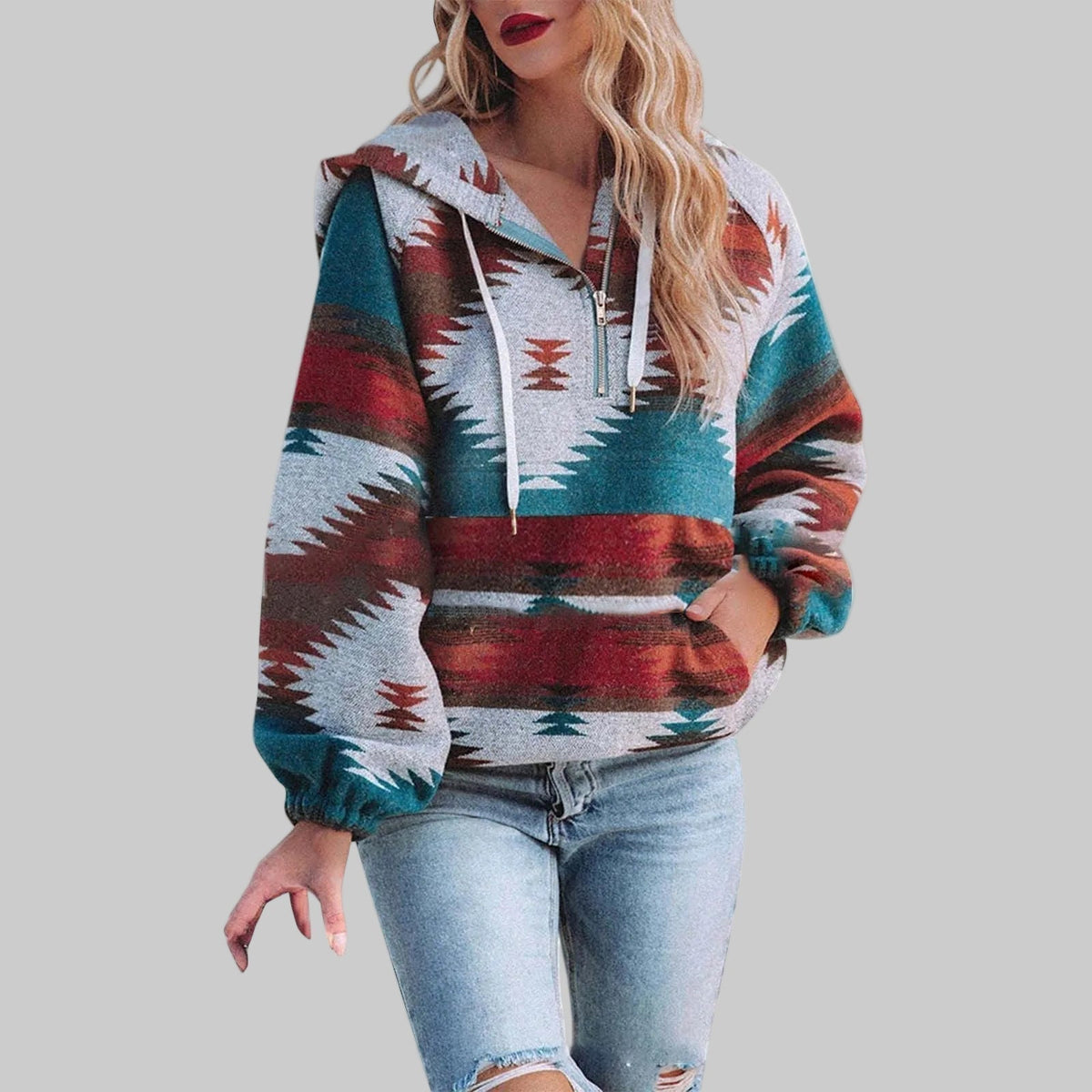 Saku | Oversized Zip Up Hoodie with Plush Soft Finish for Women
