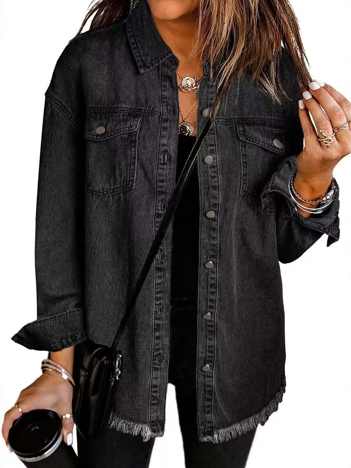 Roxane | Everyday Denim Jacket with Chest Pockets for Women
