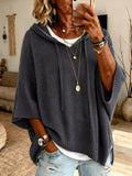 Beatrice Drawstring Batwing Sleeve Sweater - front view