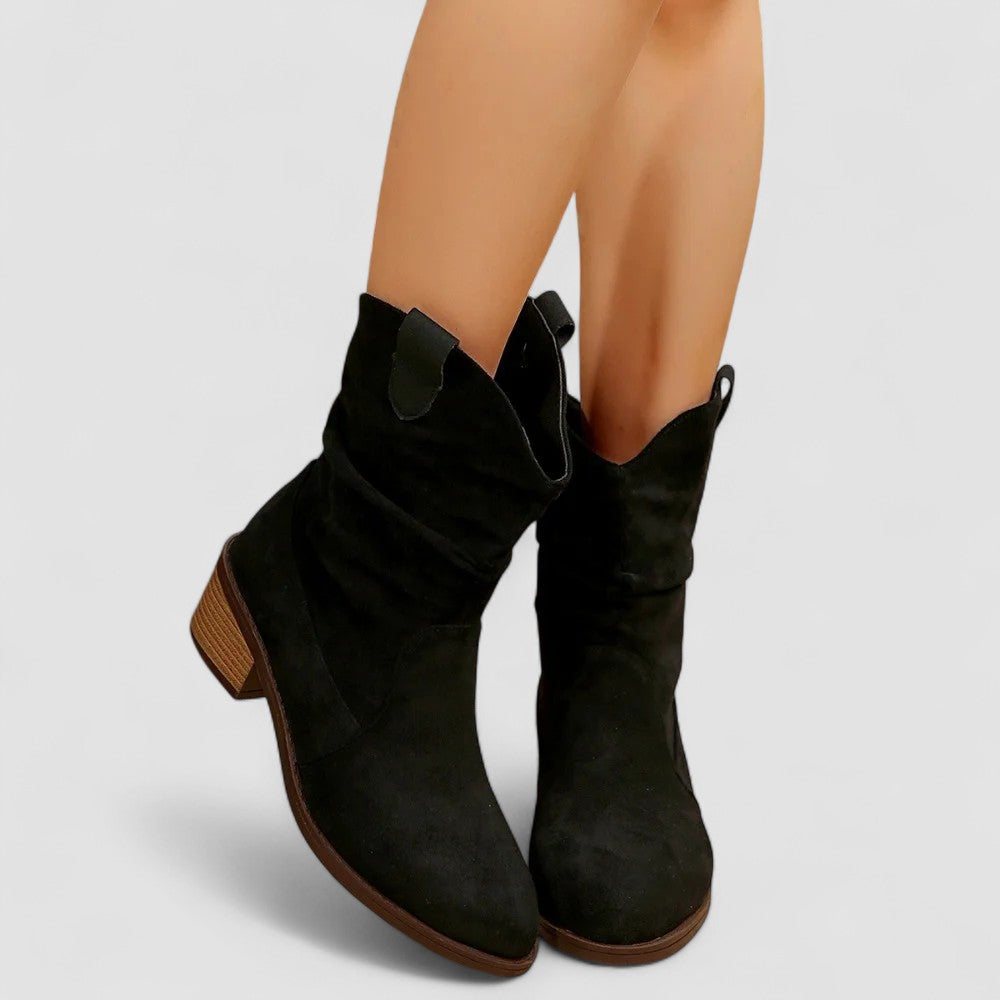 Rachy | Gel Cushioned Ankle Boots with Stacked Heel for Women