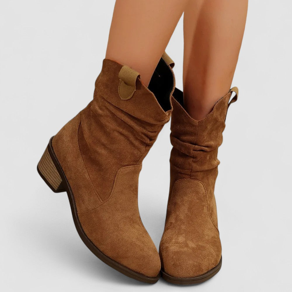 Rachy | Gel Cushioned Ankle Boots with Stacked Heel for Women