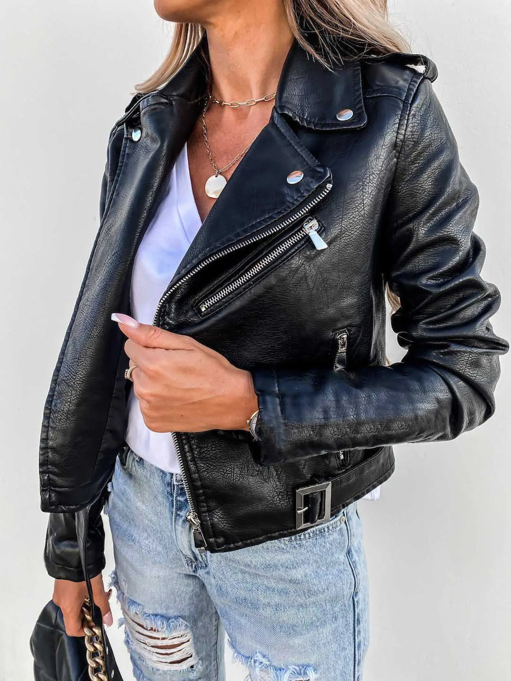 Maxine Women's Classic Leather Jacket