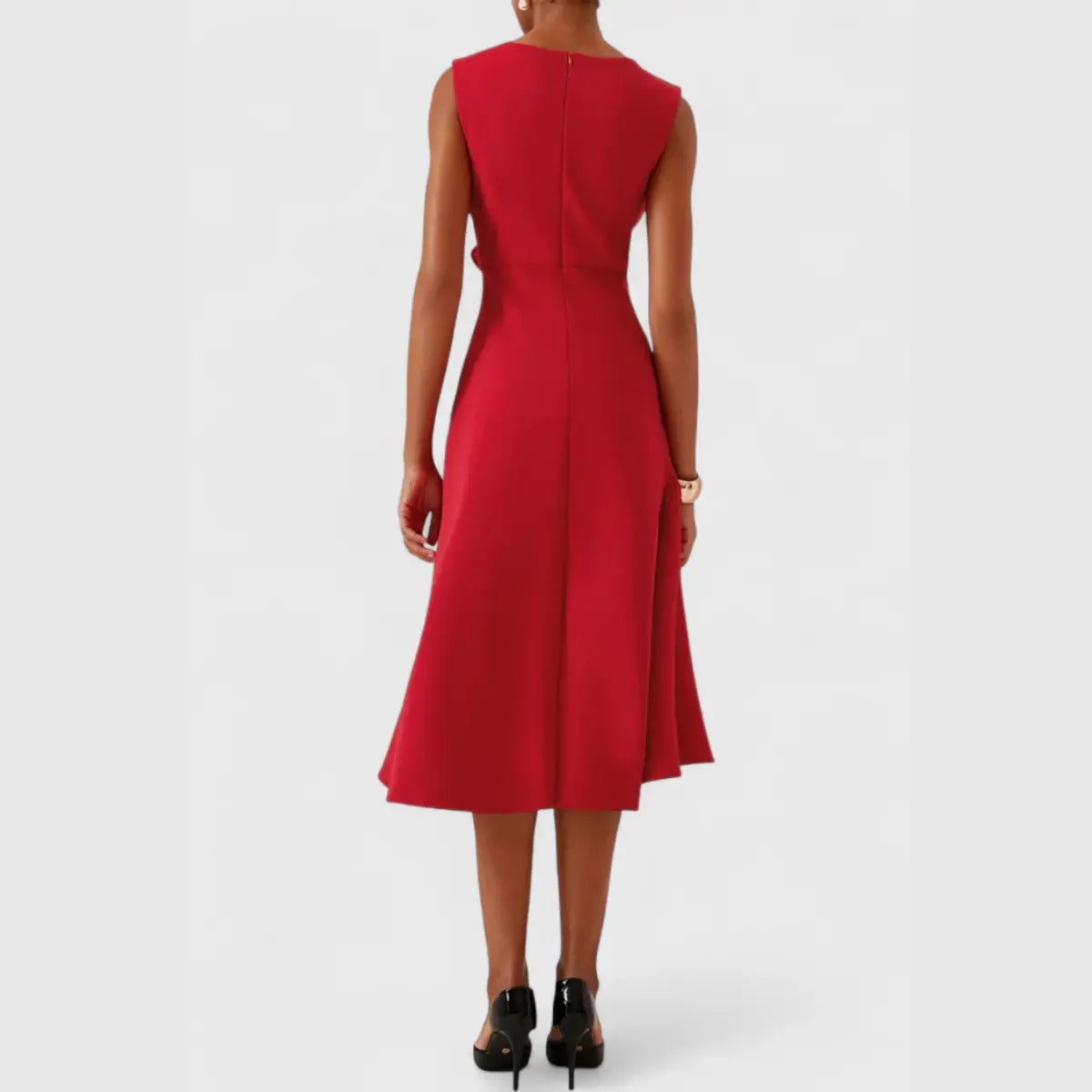 Eira Asymmetric Ruffle Midi Dress - view 16